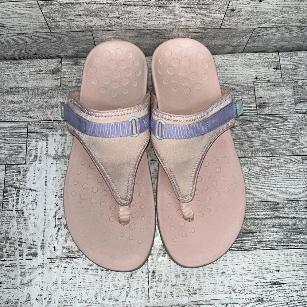 Vionic Tiffany T-Strap‎ Arch Support Comfort Slip On Sandals Women Size 10